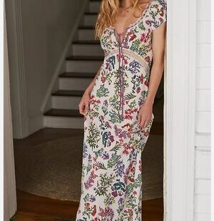 Anthropologie Floral Maxi Dress - Multicolor